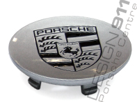 Wheel Cap silver with black crest for Porsche